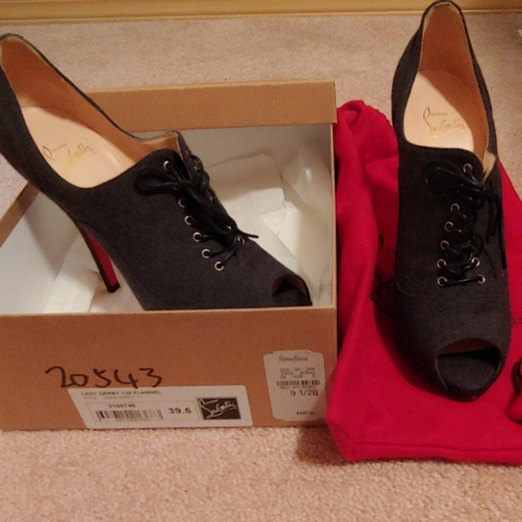 Christian Louboutin Lady Derby 120 Flannel - Picture 1 of 2